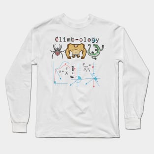 Climb-ology climbing science and physics Long Sleeve T-Shirt